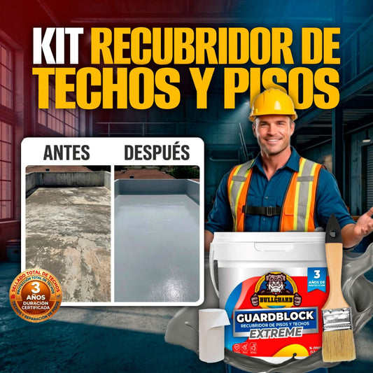 KIT RECUBRIDOR PISOS Y TECHOS + BROCHA + MALLA F7