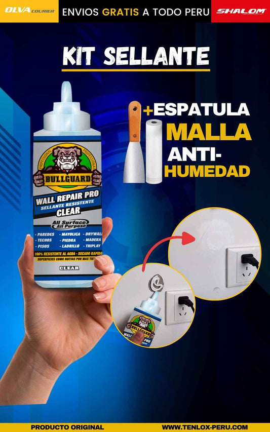 KIT SELLANTE REPARADOR + ESPATULA + MALLA T7