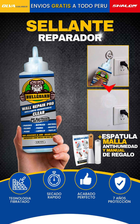 KIT SELLANTE REPARADOR + ESPATULA + MALLA ANTIHUMEDAD F8