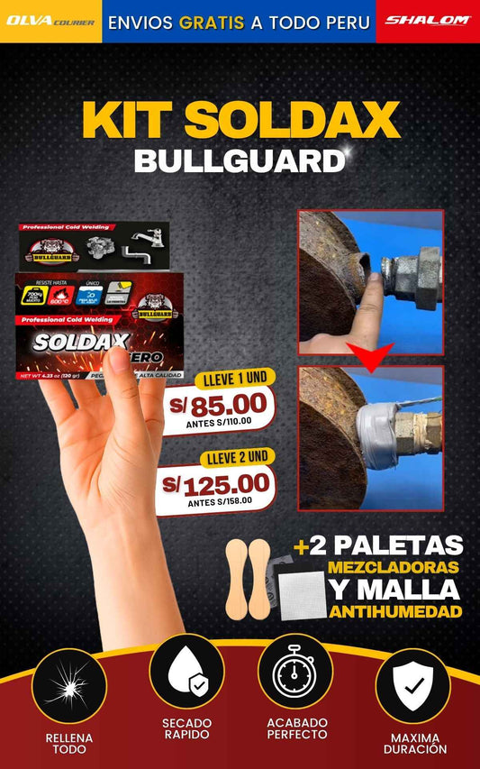 KIT SOLDAX PROFESIONAL + 2 PALETA MEZCLADORAS + MALLA + LIJA T7