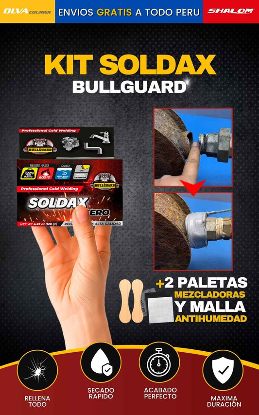 KIT SOLDAX PROFESIONAL + 2 PALETA MEZCLADORAS + MALLA + LIJA F7